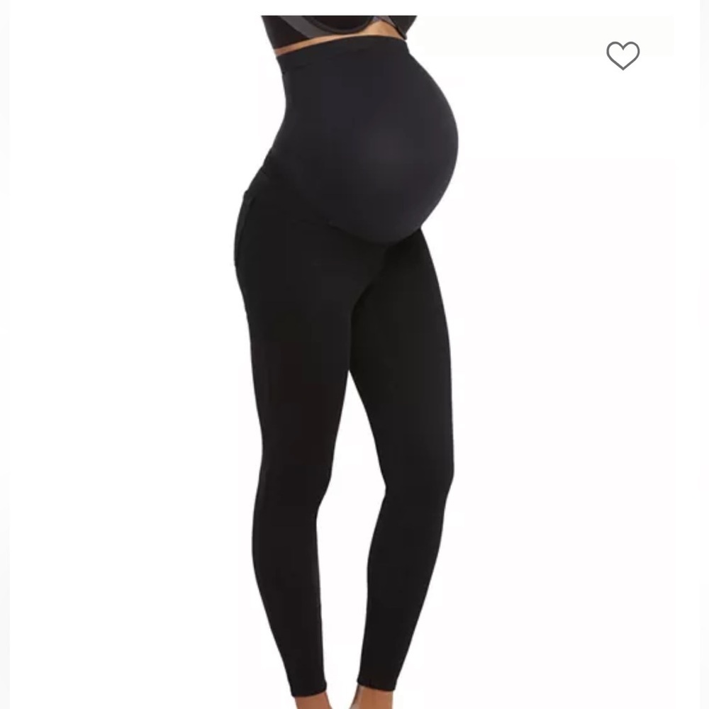 SPANX Mama Jean-ish ankle legging black small pregnancy pants stretch waist